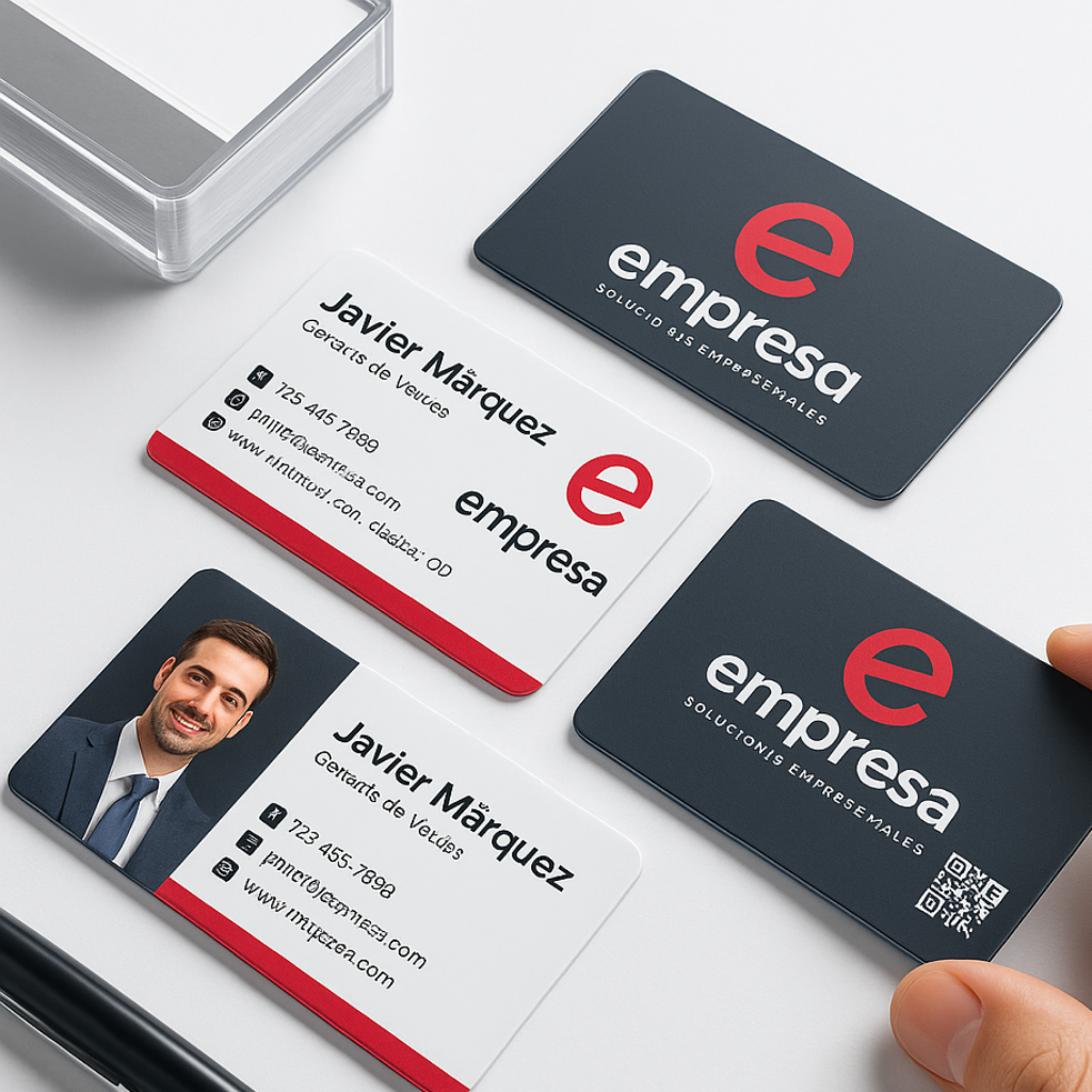 Tarjeta de presentación premium en PVC