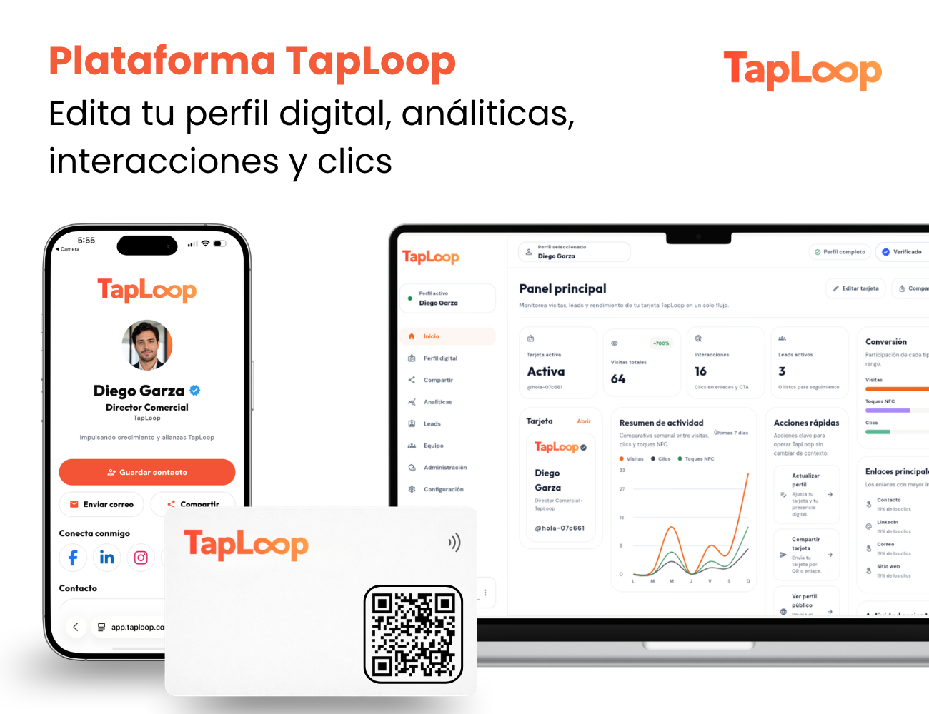 Tarjeta de presentación digital TapLoop PVC — vista 5