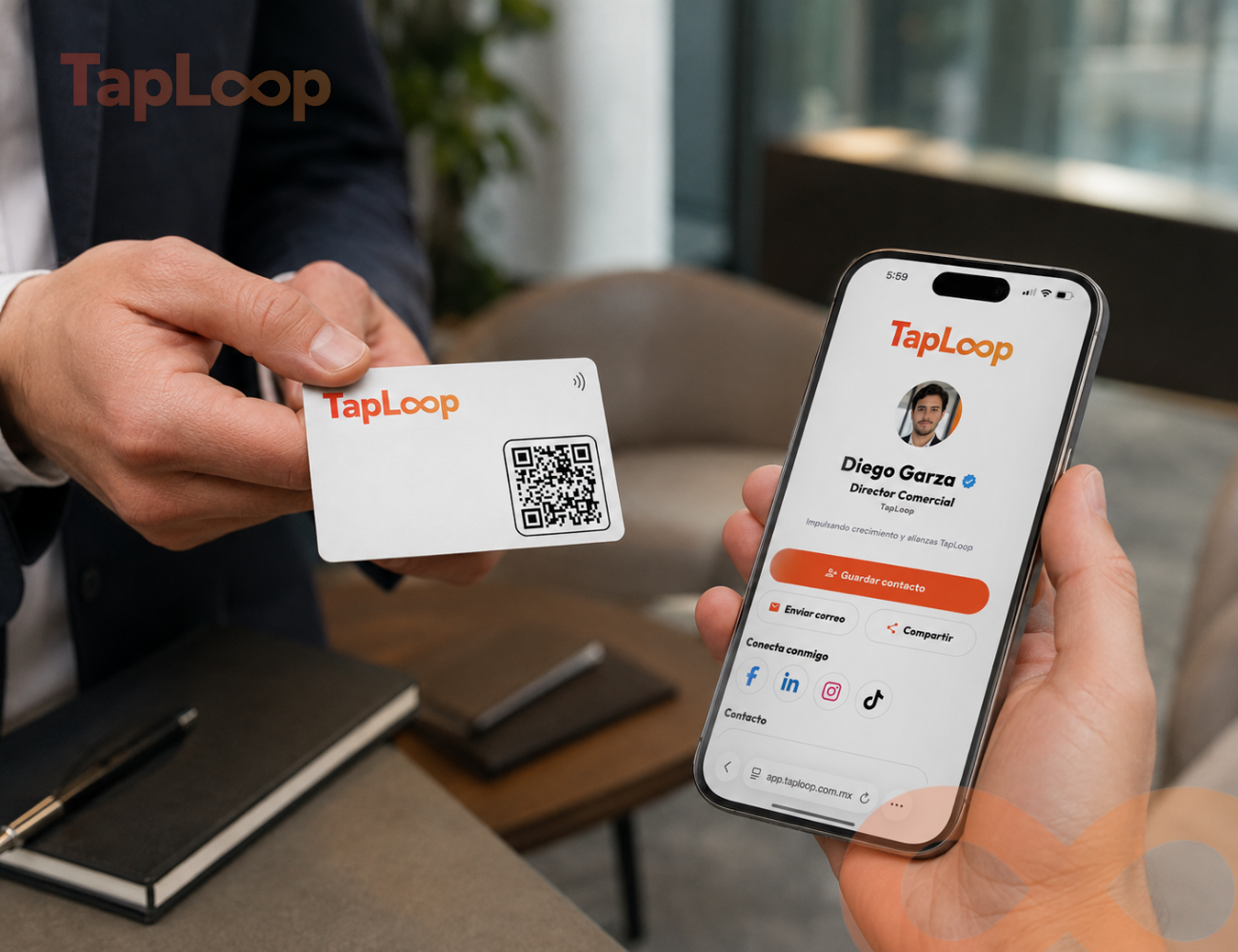Tarjeta de presentación digital TapLoop PVC — vista 6