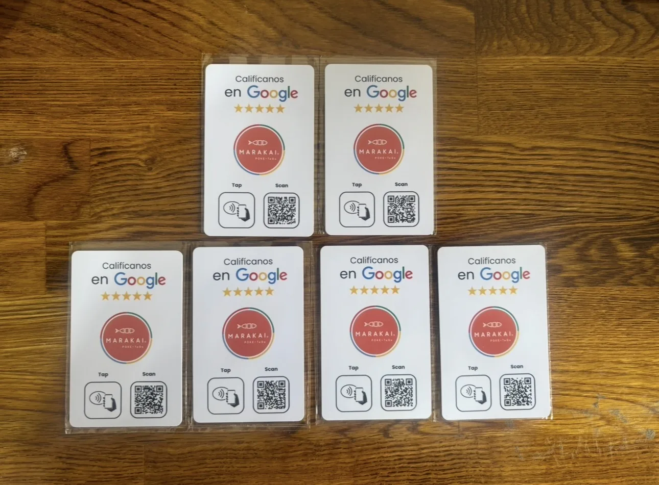 Tarjetas para reseñas de Google Marakai Poke-Tea