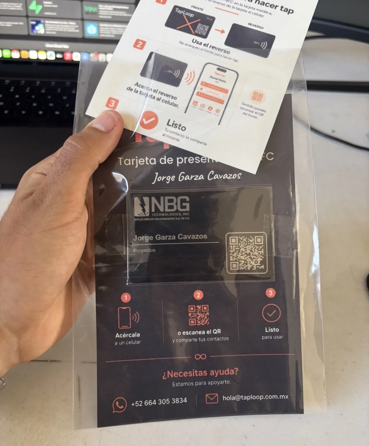 Tarjeta metálica NFC personalizada NBG Technologies